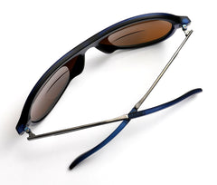 Bi-Focal Sun Readers Pilot Military Cool Factor Sunshade Sunglasses Matte Blue-Samba Shades