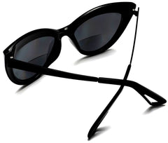  Bi-Focal SunReaders Fashion Cat Eye Sunglasses Oversized Women's CatEye Glasses Black