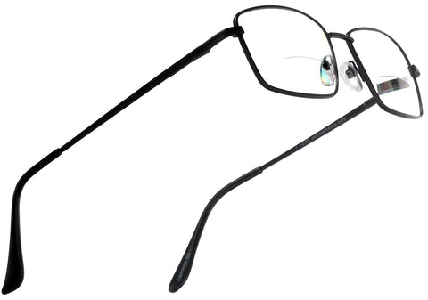 Black Mist Samba Shades Bi-Focal Text Readers Poly Carbonic Magnification Glasses Rectangle