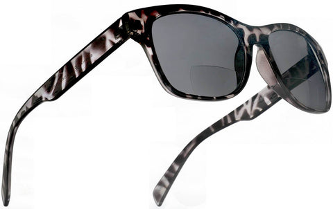 Bora Tortoise Bi-Focal Sun Readers Horn Rimmed Sunglasses Gray-Samba Shades