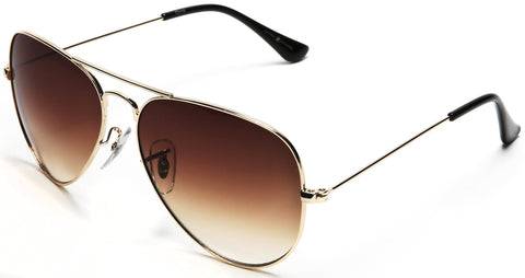 Classic Pilot Military Sunglasses Brown Frame Brown Lens - Glen & Ivy Sky Inspired-Samba Shades