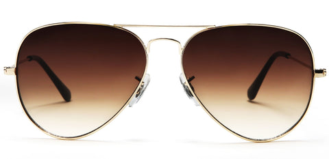Classic Pilot Military Sunglasses Brown Frame Brown Lens - Glen & Ivy Sky Inspired-Samba Shades