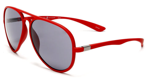 French Riviera Sport Pilot Military Carrera Sunglasses Unbreakable Rubber Frame Red-Samba Shades