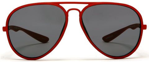 French Riviera Sport Pilot Military Carrera Sunglasses Unbreakable Rubber Frame Red-Samba Shades