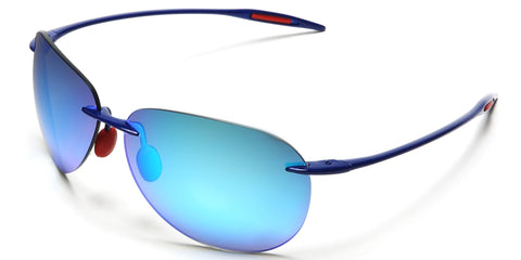 Light-Weigh Unbreakable TR90 Frame Pilot Military Sunglasses Blue-Samba Shades