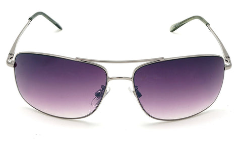 Men's Classic Rectangular Pilot Military Sunglasses - Jimmy Dean - Silver-Samba Shades