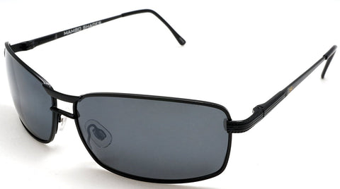 Men's Polarized Wide Navigator Pilot Military Style Sunglasses - James Dean Racer Style - Black-Samba Shades