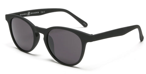 Miami Round Horn Rimmed Sunglasses Black-Samba Shades