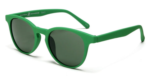 Miami Round Horn Rimmed Sunglasses Green-Samba Shades