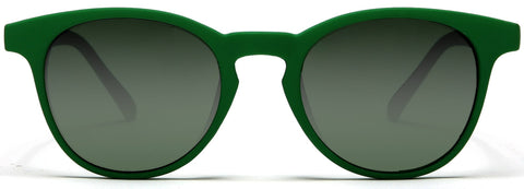 Miami Round Horn Rimmed Sunglasses Green-Samba Shades