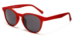 Miami Round Horn Rimmed Sunglasses Red-Samba Shades