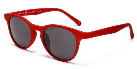 Miami Round Horn Rimmed Sunglasses Red-Samba Shades