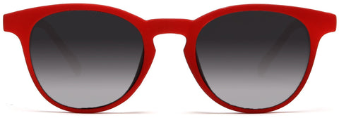 Miami Round Horn Rimmed Sunglasses Red-Samba Shades