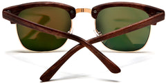 New York Classic Horn Rimmed Vintage Sunglasses Bamboo Brown-Samba Shades