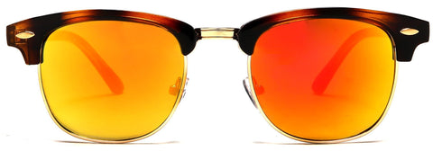 New York Classic Horn Rimmed Vintage Sunglasses Brown Orange-Samba Shades