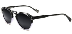 Polarized Lauren Backal Cordoba Fashion Sunglasses Black White-Samba Shades