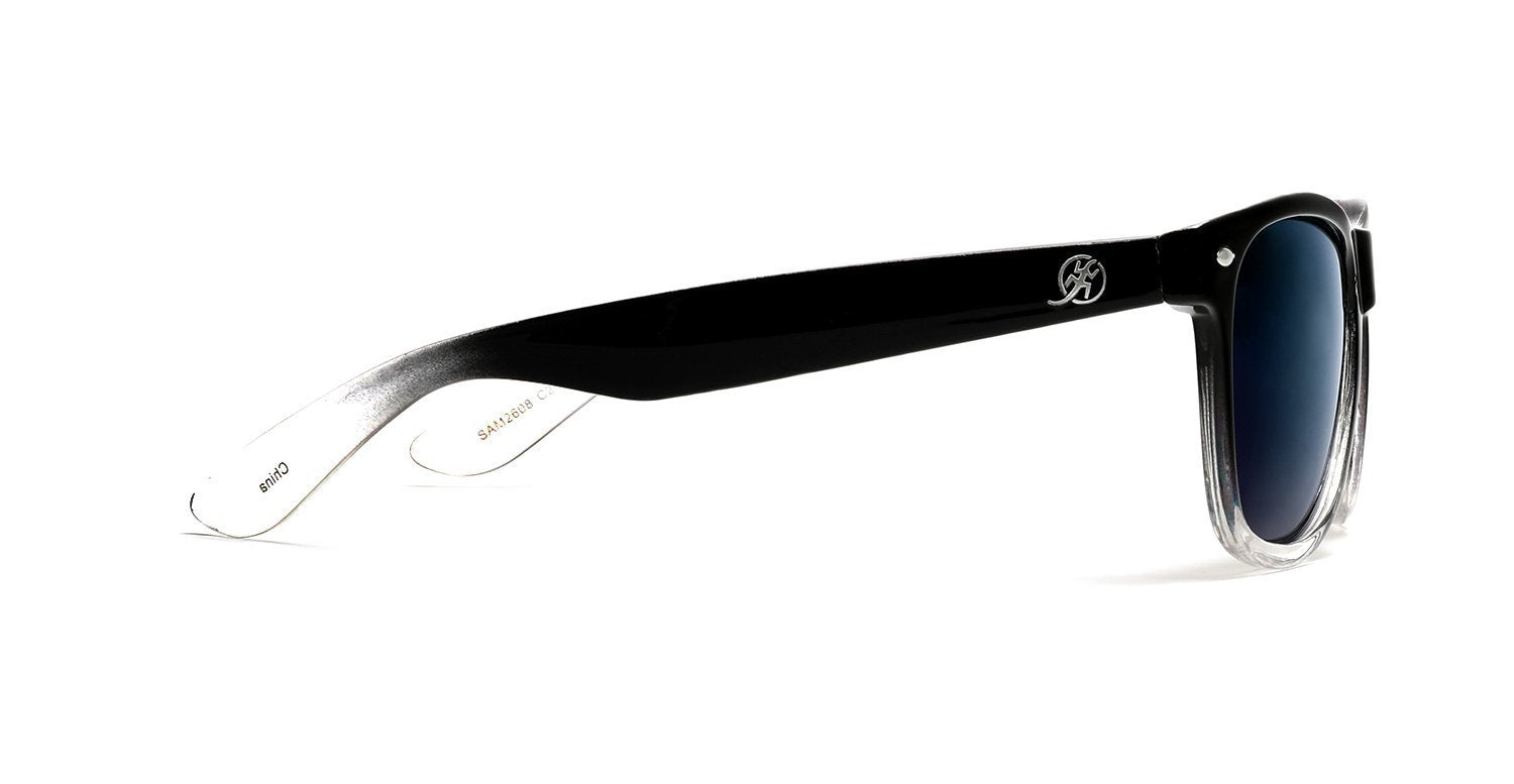 Polarized Modern Venice Horn Rimmed Sunglasses - Black Blue-Samba Shades