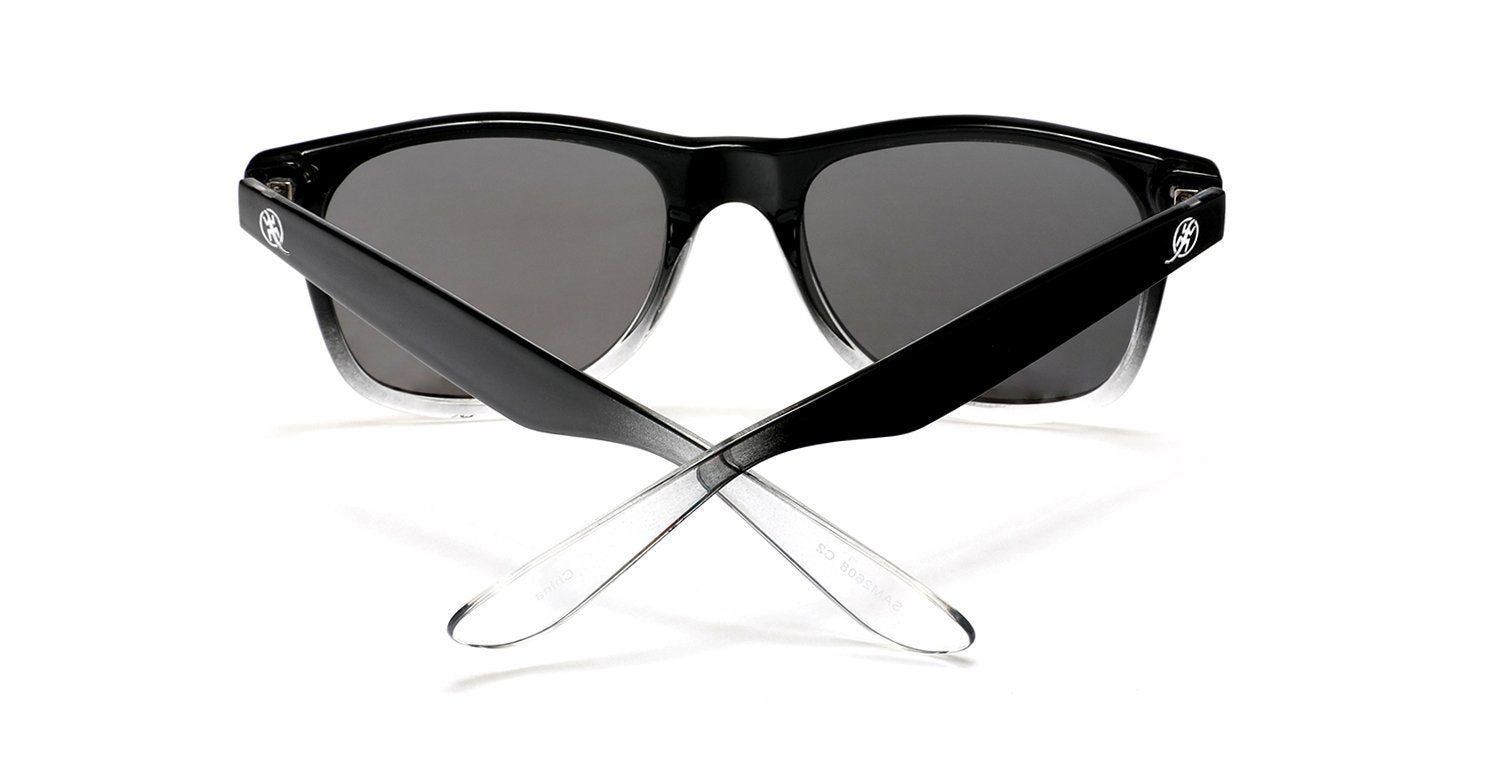 Polarized Modern Venice Horn Rimmed Sunglasses - Black Blue-Samba Shades