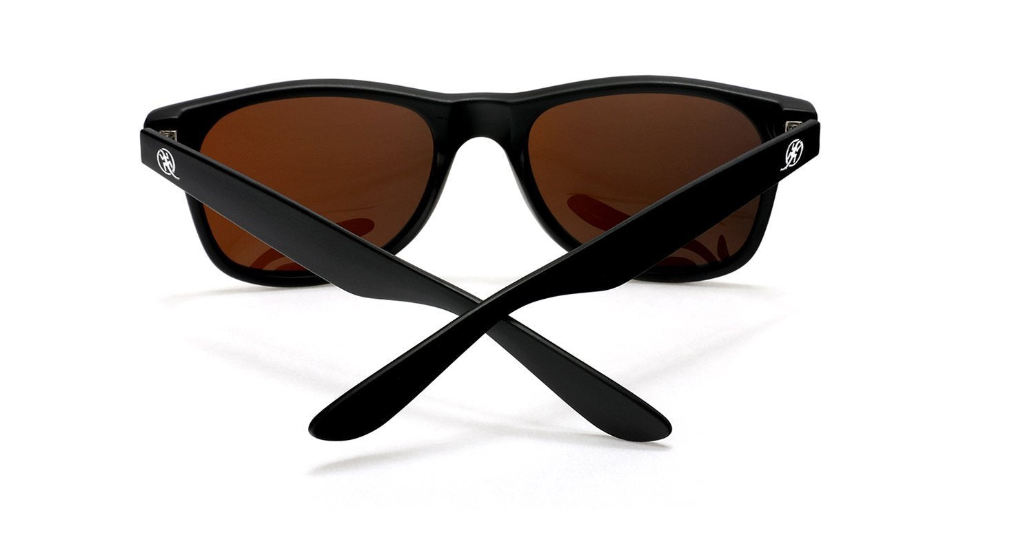 Polarized Modern Venice Horn Rimmed Sunglasses - Black Brown-Samba Shades