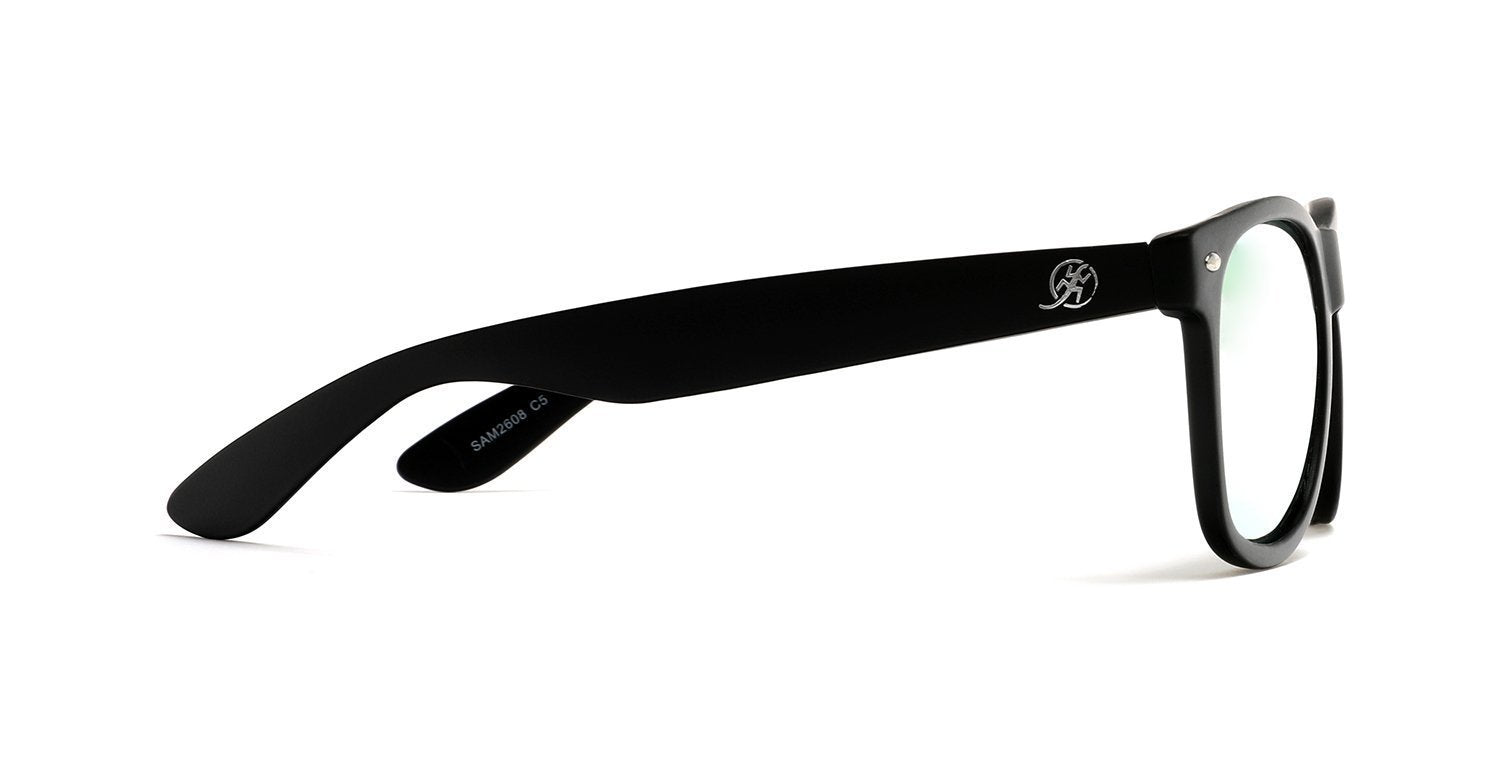 Polarized Modern Venice Horn Rimmed Sunglasses - Black Gold-Samba Shades