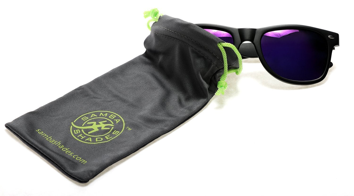 Polarized Modern Venice Horn Rimmed Sunglasses - Black Purple-Samba Shades