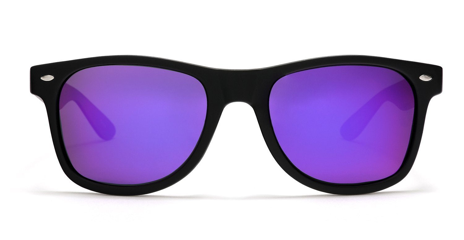 Polarized Modern Venice Horn Rimmed Sunglasses - Black Purple-Samba Shades
