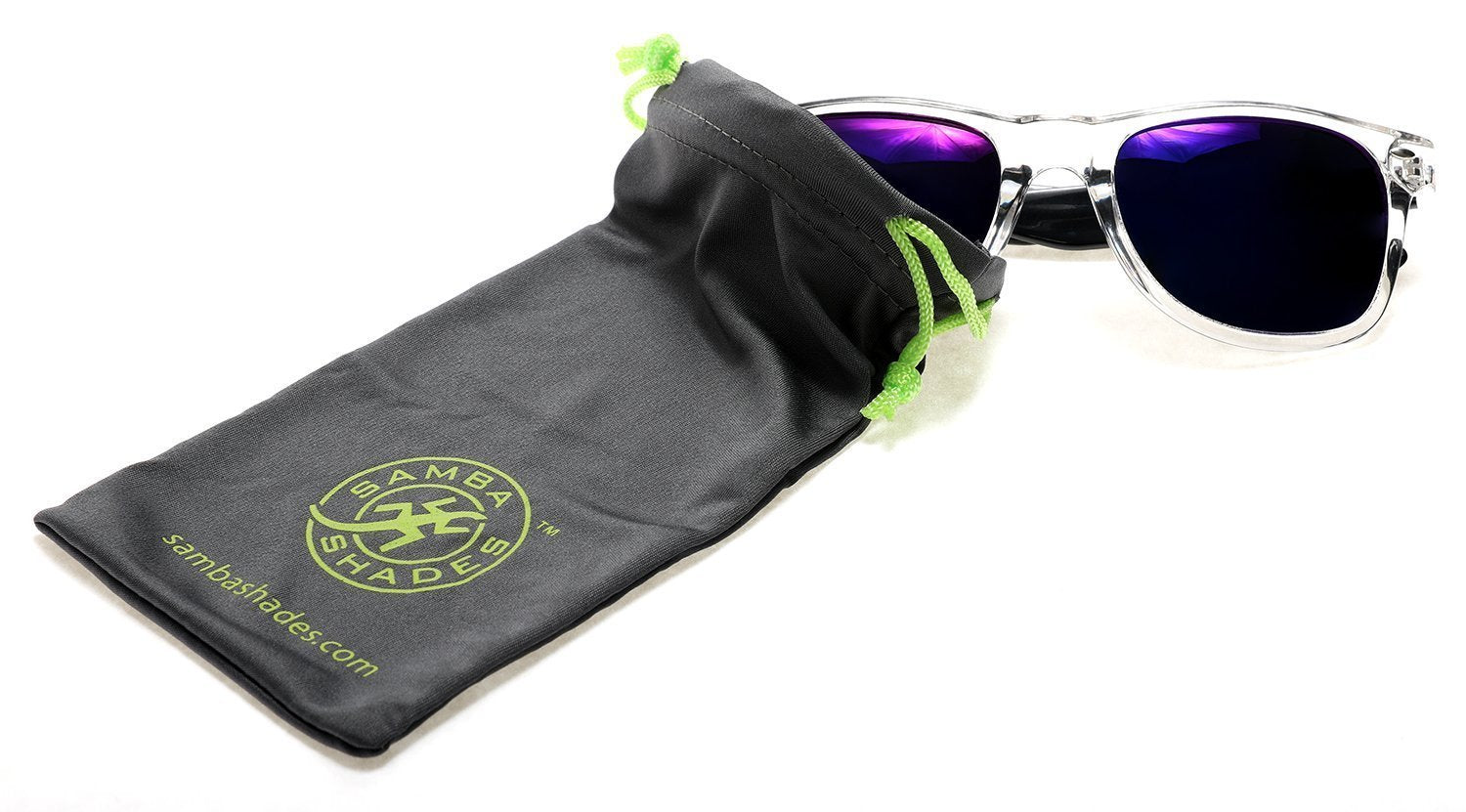 Polarized Modern Venice Horn Rimmed Sunglasses - Clear Blue-Samba Shades