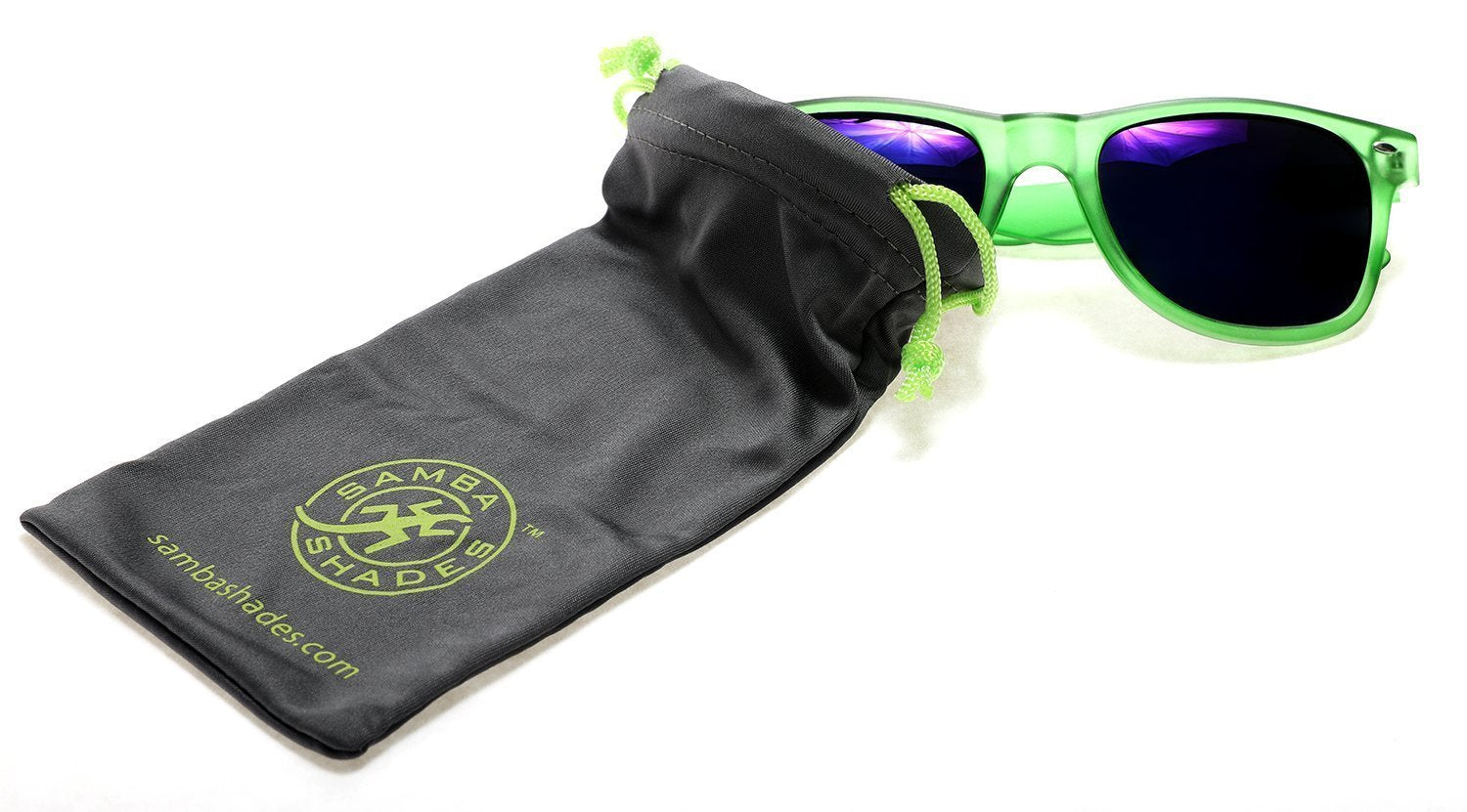 Polarized Modern Venice Horn Rimmed Sunglasses - Green Blue-Samba Shades