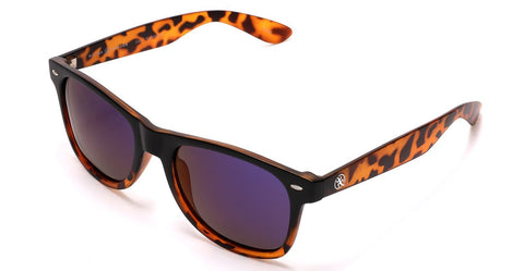 Polarized Modern Venice Horn Rimmed Sunglasses - Tortoise Black Blue-Samba Shades