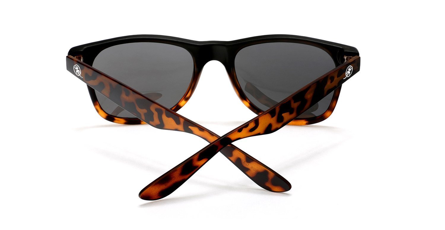 Polarized Modern Venice Horn Rimmed Sunglasses - Tortoise Black Blue-Samba Shades