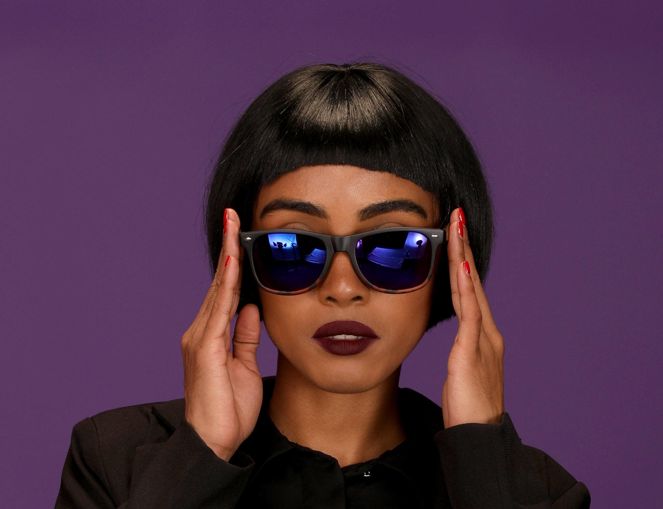 Polarized Modern Venice Horn Rimmed Sunglasses - Tortoise Black Blue-Samba Shades