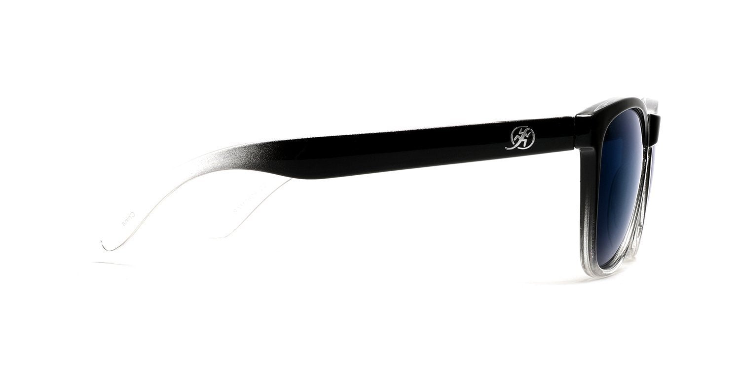 Polarized New Cool Factor Horn Rimmed Sunglasses - Black Blue-Samba Shades