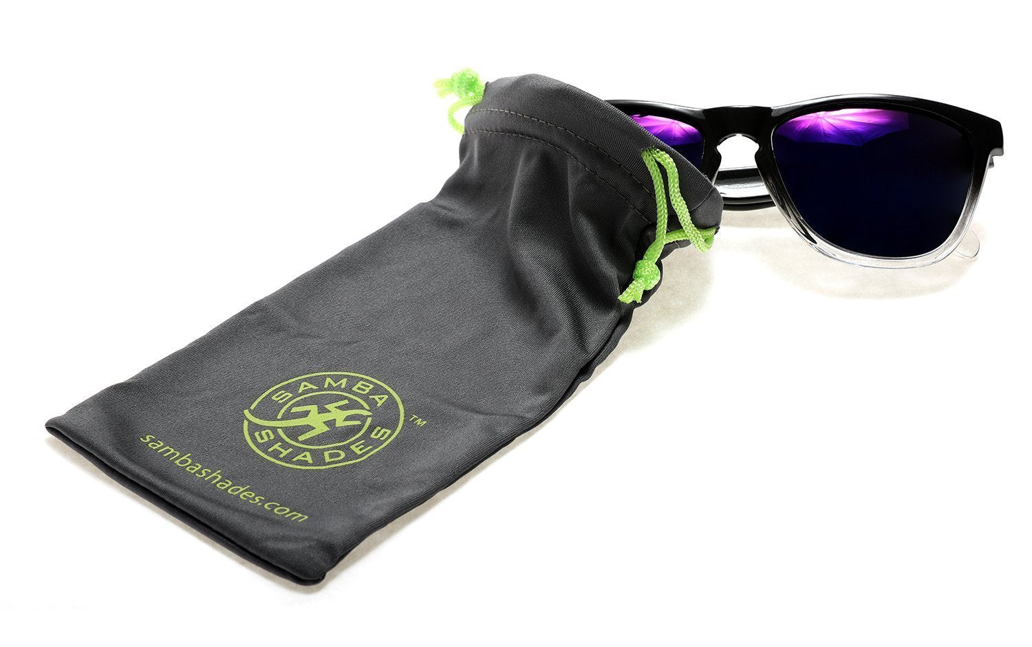 Polarized New Cool Factor Horn Rimmed Sunglasses - Black Blue-Samba Shades