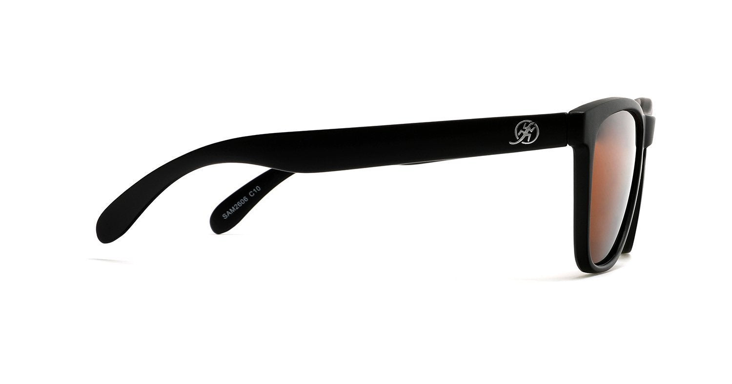 Polarized New Cool Factor Horn Rimmed Sunglasses - Black Brown-Samba Shades