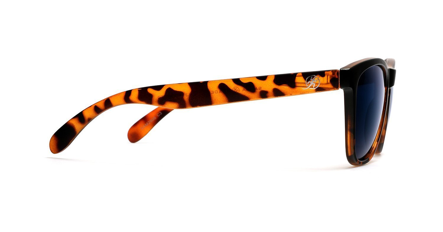 Polarized New Cool Factor Horn Rimmed Sunglasses - Tortoise Black Blue-Samba Shades