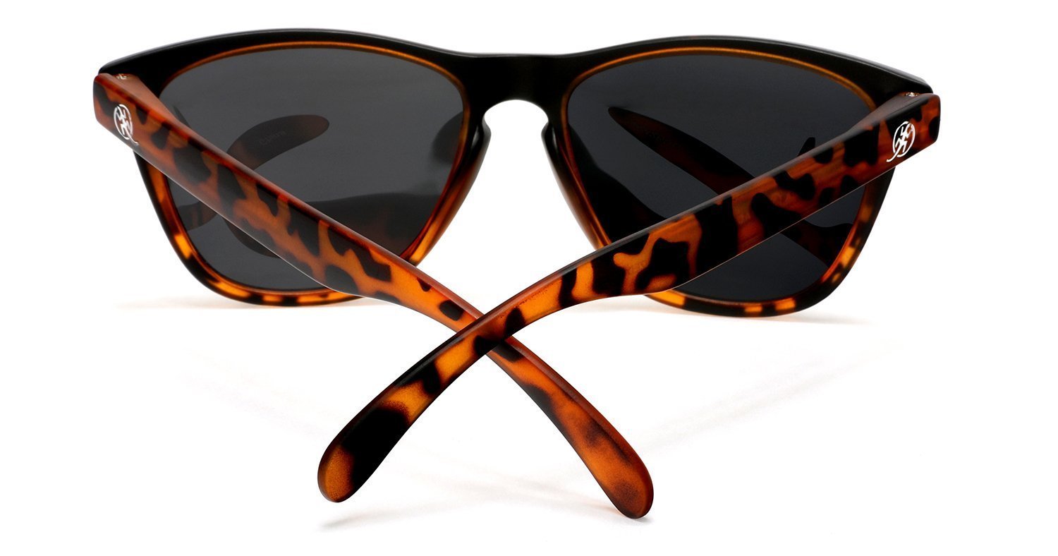 Polarized New Cool Factor Horn Rimmed Sunglasses - Tortoise Black Blue-Samba Shades