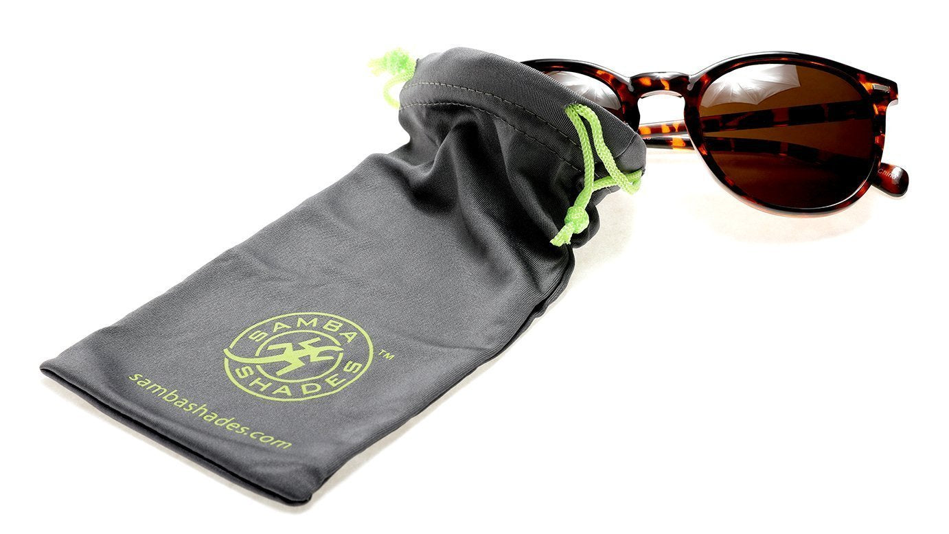 Polarized Round Verona Horn Rimmed Sunglasses - Brown Tortoise-Samba Shades