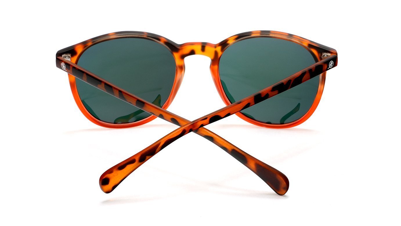 Polarized Round Verona Horn Rimmed Sunglasses - Tortoise Gold Pink-Samba Shades