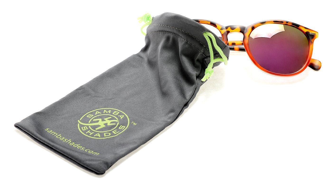 Polarized Round Verona Horn Rimmed Sunglasses - Tortoise Gold Pink-Samba Shades