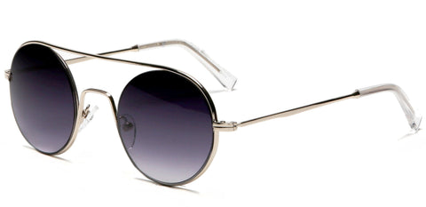 Round Janice Lennon Vintage Fashion Sunglasses Silver-Samba Shades