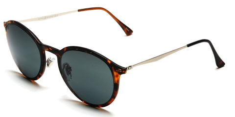 Round Liz-LA Designer Fashion Sunglasses TR90 Frame Transparent-Samba Shades