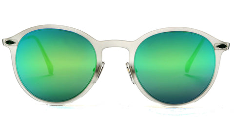 Round Liz-LA Designer Fashion Sunglasses TR90 Frame Transparent-Samba Shades