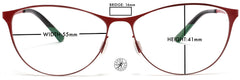 Tango Optics Cateye Metal Eyeglasses Frame Luxe RX Stainless Steel Jocelyn Burnell Black For Prescription Lens-Samba Shades