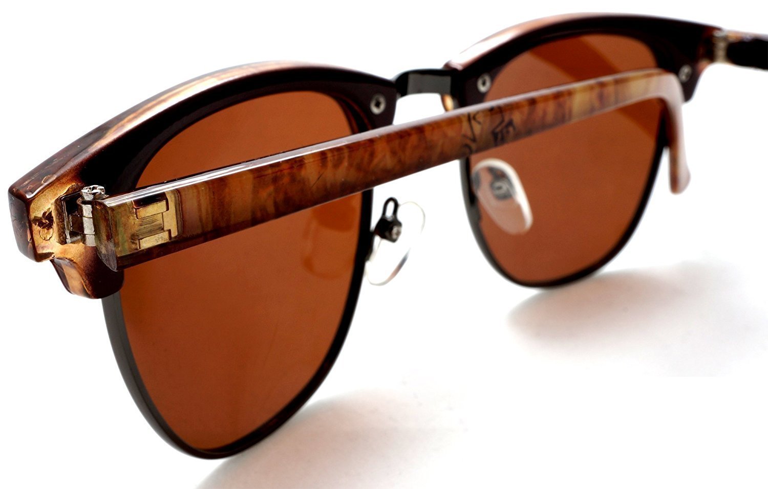 Unisex Classic Polarized Brow line Horn Rimmed Sunglasses - Vivien & Malcolm-Samba Shades