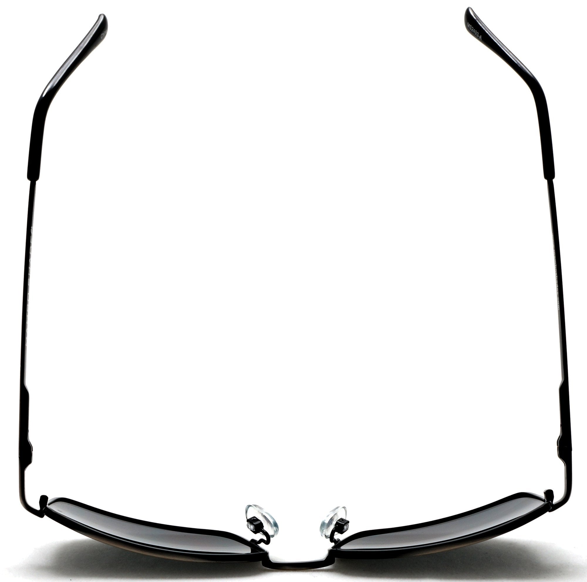 Unisex Retro Polarized Square Metal Wire Sunglasses - Sylvia & Sam With Spring Hinges - Grey-Samba Shades