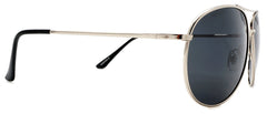 Unisex Vintage Style Polarized Pilot Military Sunglasses - Buzz & Bessie - Silver-Samba Shades