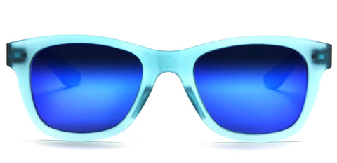 Valencia Polarized Horn Rimmed Sunglasses TR90 Unbreakable Construction Cool Blue-Samba Shades