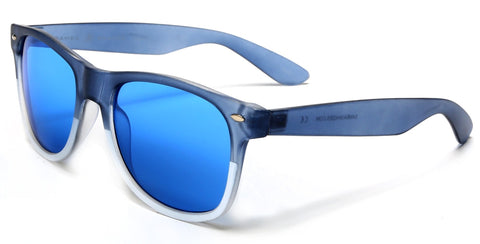 Vintage Horn Rimmed Sunglasses Weekender Blue White-Samba Shades