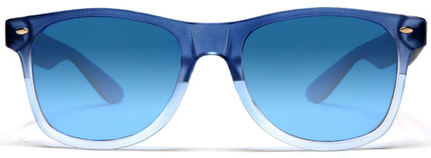 Vintage Horn Rimmed Sunglasses Weekender Blue White-Samba Shades
