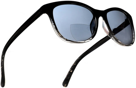Women's BiFocal Sun Readers Fashion Audrey Horn Rimmed Black-Samba Shades